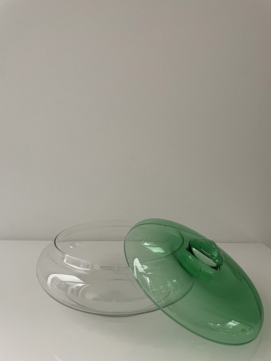 Image 1 of Jar Glass With Green Lid