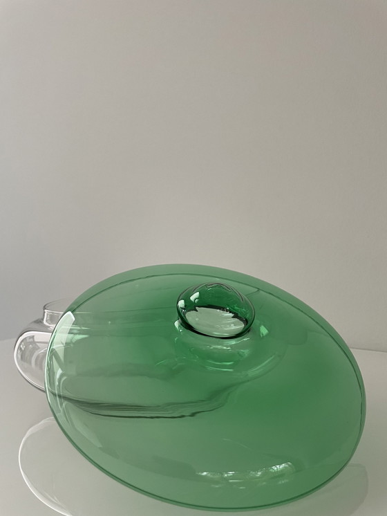 Image 1 of Jar Glass With Green Lid