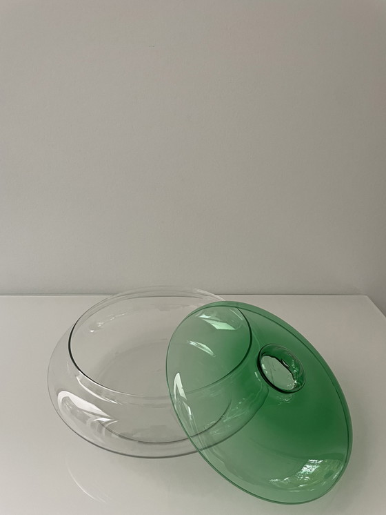 Image 1 of Jar Glass With Green Lid