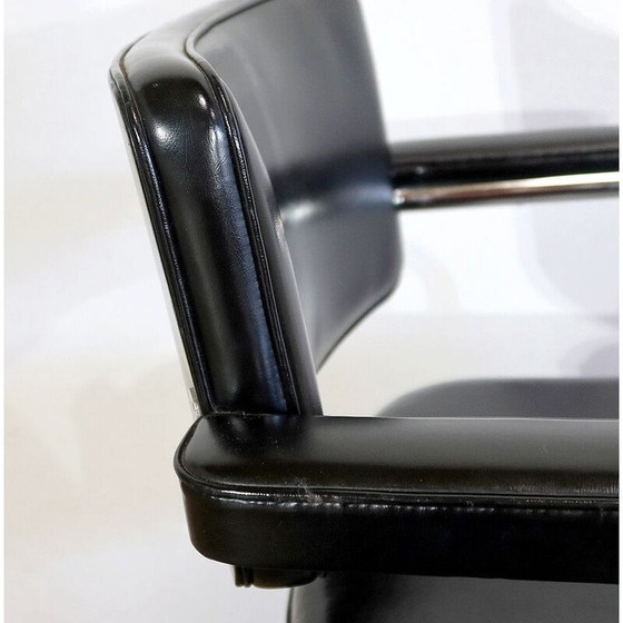 Image 1 of Vintage leather swivel chair, 1960s