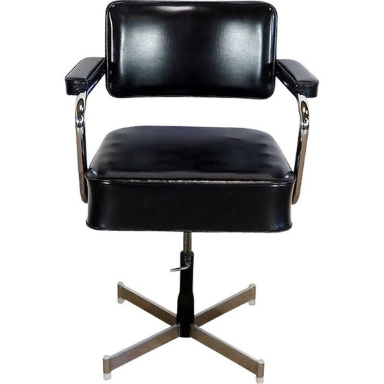 Image 1 of Vintage leather swivel chair, 1960s