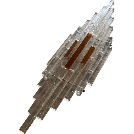 Vintage Brutalist wall lamp by Albano Poli for Poliarte, 1960
