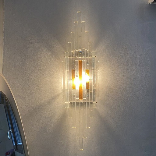 Vintage Brutalist wall lamp by Albano Poli for Poliarte, 1960