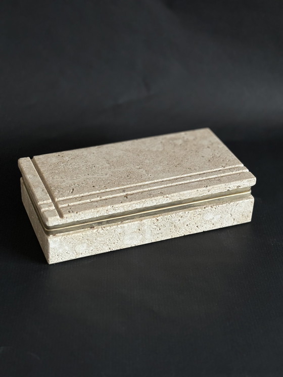 Image 1 of Enzo Mari large travertine box