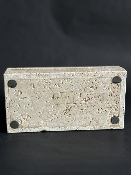 Image 1 of Enzo Mari large travertine box