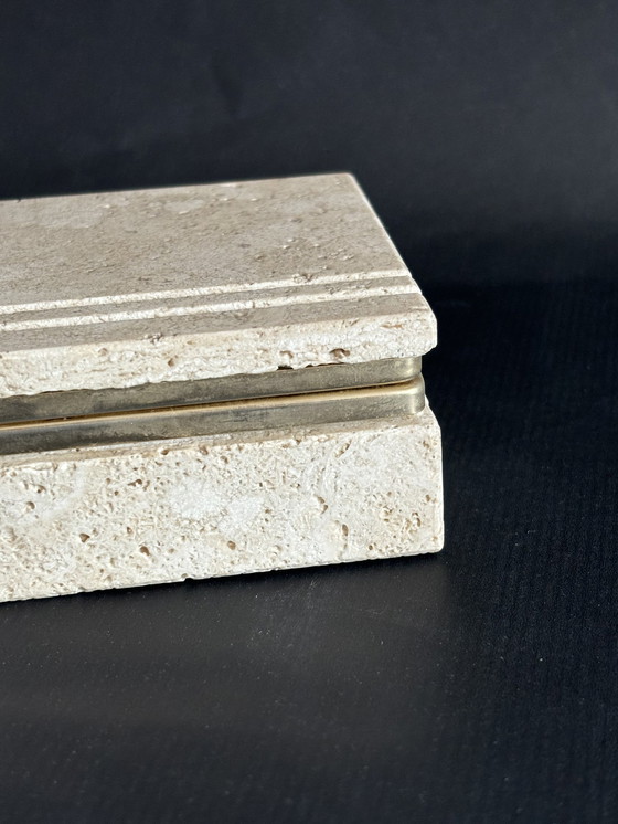 Image 1 of Enzo Mari large travertine box