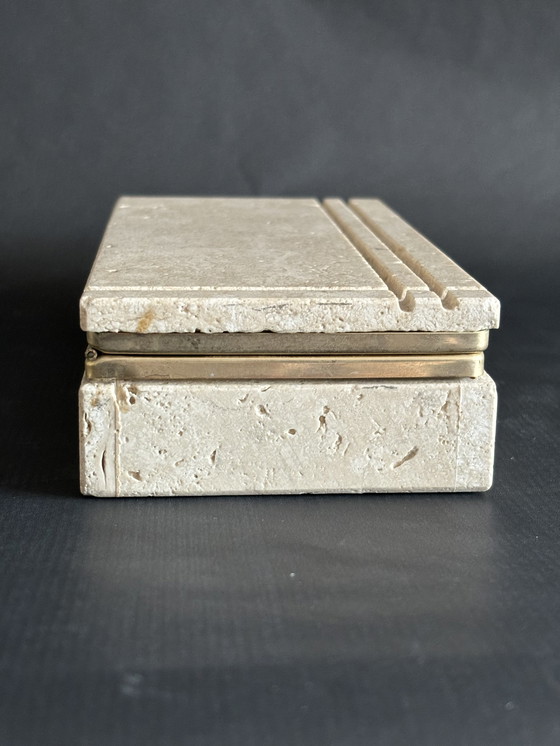 Image 1 of Enzo Mari large travertine box