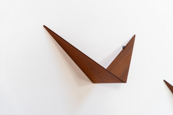Image 1 of Pair of “Butterfly” Wall-Shelves by Poul Cadovius for Cado (Denmark, 1950s)