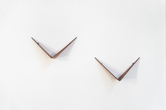 Image 1 of Pair of “Butterfly” Wall-Shelves by Poul Cadovius for Cado (Denmark, 1950s)