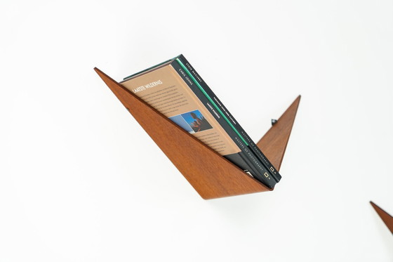 Image 1 of Pair of “Butterfly” Wall-Shelves by Poul Cadovius for Cado (Denmark, 1950s)
