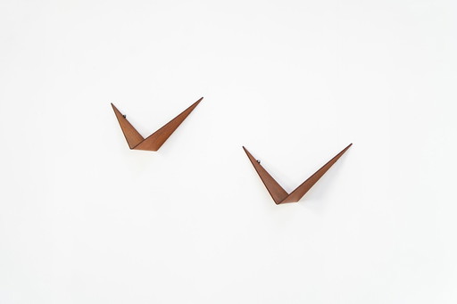 Pair of “Butterfly” Wall-Shelves by Poul Cadovius for Cado (Denmark, 1950s)