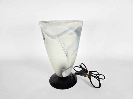 Licht '88 - Dutch design - table lamp - chalice lamp - marbled glass - 80's