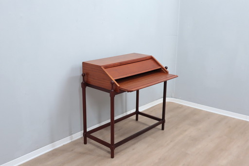 Mid Century Roll-Top Teak Desk F.Lli Proserpio 1960S