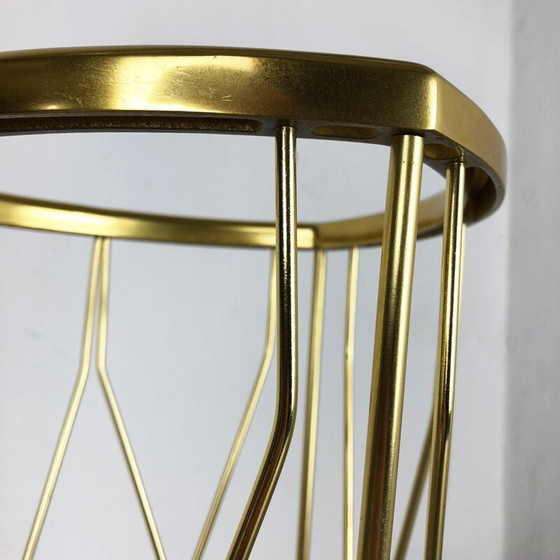 Image 1 of Vintage metal and brass umbrella stand, Germany 1950