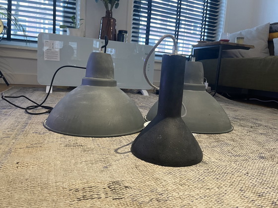 Image 1 of 3x Lampada a sospensione industriale vintage
