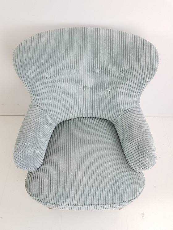 Image 1 of Fauteuil Artifort Theo Ruth vintage siège bleu nouvellement tapissé