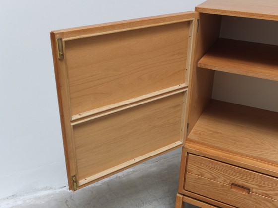 Image 1 of Decorative 'N-Line' Bar Cabinet In Oak By P&J Neirinck, 1968