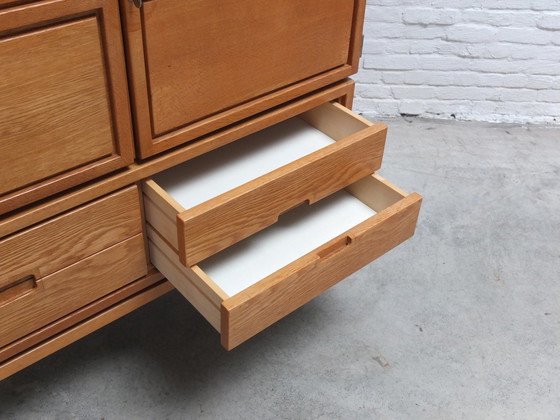 Image 1 of Decorative 'N-Line' Bar Cabinet In Oak By P&J Neirinck, 1968