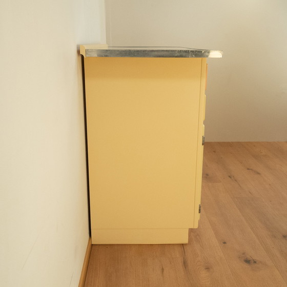 Image 1 of Kitchen cabinet with worktop, pastel colored lacquered, 1950s