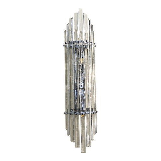 Clear Bars Murano Glass Sconces In Decò Style