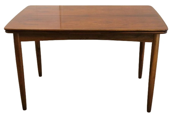 Image 1 of Table de salle à manger rectangulaire à rallonge en bois de rose 'Rinteln' vintage