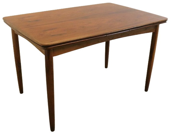 Image 1 of Table de salle à manger rectangulaire à rallonge en bois de rose 'Rinteln' vintage