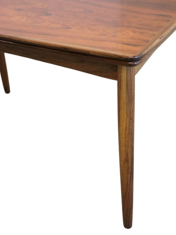 Image 1 of Rosewood rectangular extendable dining table 'Rinteln' vintage
