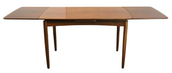 Image 1 of Table de salle à manger rectangulaire à rallonge en bois de rose 'Rinteln' vintage