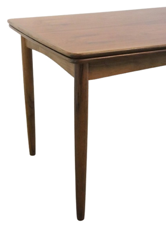 Image 1 of Table de salle à manger rectangulaire à rallonge en bois de rose 'Rinteln' vintage