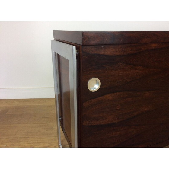 Image 1 of Rosewood and chrome vintage sideboard