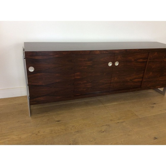 Image 1 of Rosewood and chrome vintage sideboard
