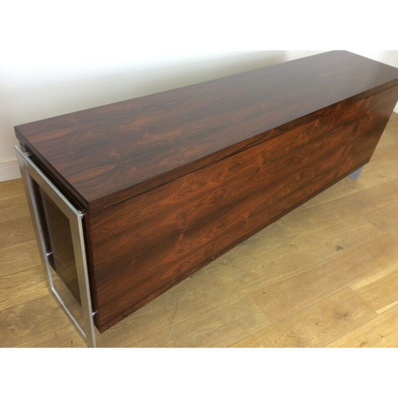 Image 1 of Rosewood and chrome vintage sideboard