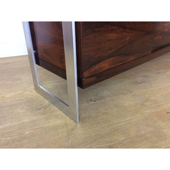 Image 1 of Rosewood and chrome vintage sideboard