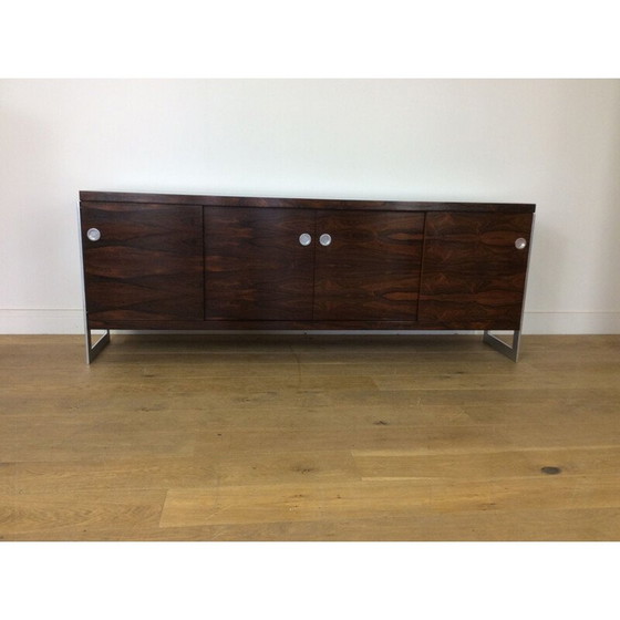 Image 1 of Rosewood and chrome vintage sideboard