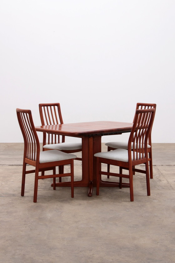 Image 1 of Danish set of 4 Kai Kristansen chairs and a table from Korup, 1960 Denmark.