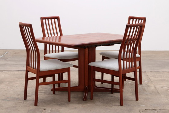 Image 1 of Danish set of 4 Kai Kristansen chairs and a table from Korup, 1960 Denmark.