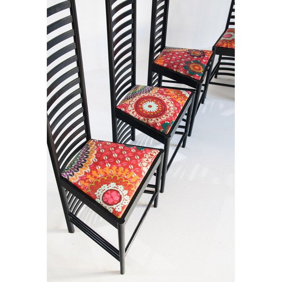 Image 1 of Set of 6 vintage 292 Hill House chairs by Charles Rennie Mackintosh for Cassina, Italy 1990