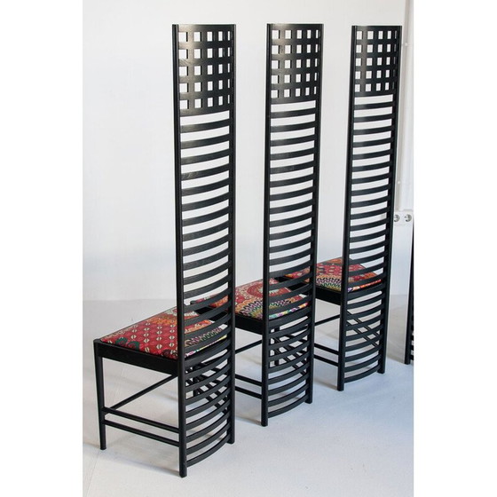 Image 1 of Set of 6 vintage 292 Hill House chairs by Charles Rennie Mackintosh for Cassina, Italy 1990