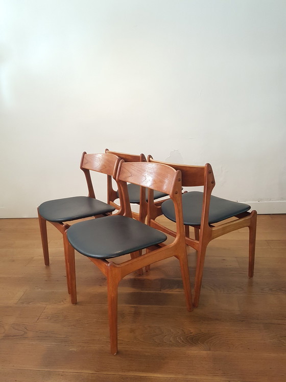 Image 1 of 4x Erik Buck dining chairs for O.D. Møbler