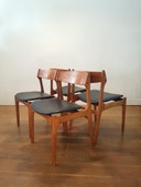 4x chaises de salle à manger Erik Buck pour O.D. Møbler
