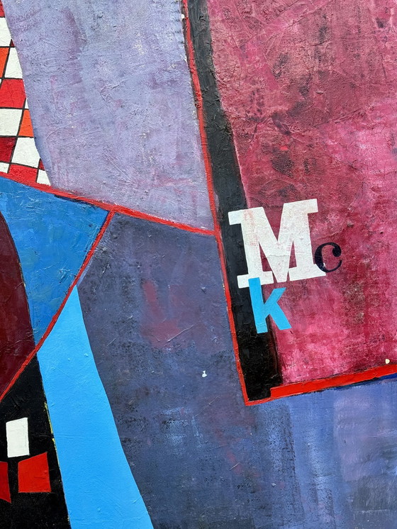 Image 1 of Jean-Marie Planque 1932-1992 Gigantic Abstract Oil On Canvas For Collectors