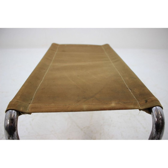 Image 1 of Vintage chrome and metal stool 1930