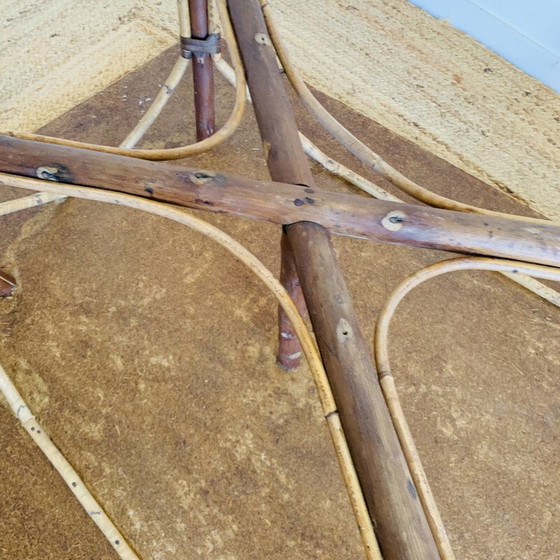 Image 1 of Vintage free-form rattan table