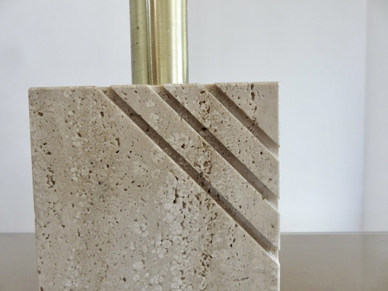 Image 1 of Travertine Lamp Italy 70's