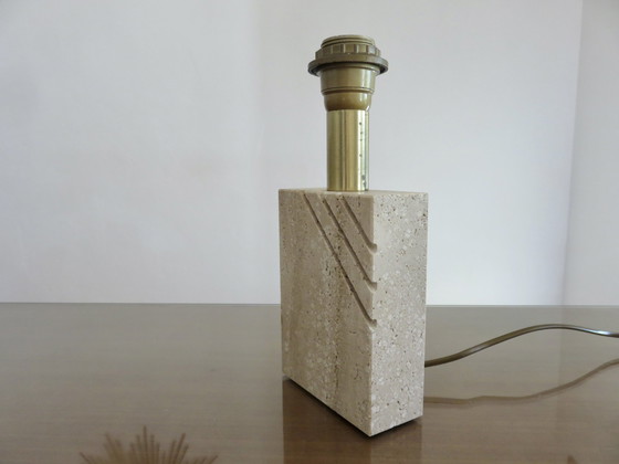 Image 1 of Travertine Lamp Italy 70's