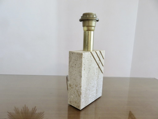 Travertine Lamp Italy 70's