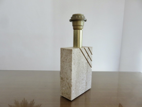 Image 1 of Travertine Lamp Italy 70's