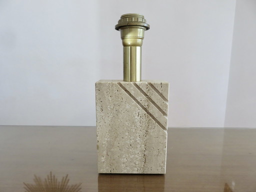 Travertine Lamp Italy 70's