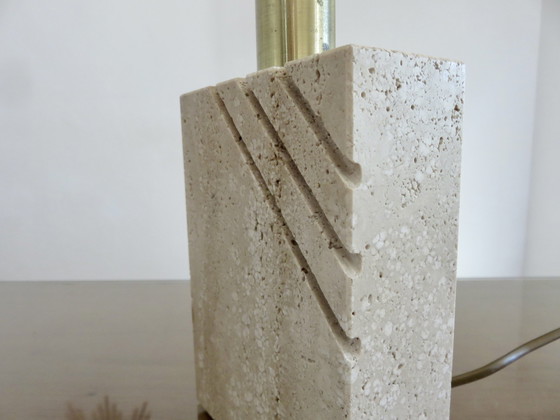 Image 1 of Travertine Lamp Italy 70's