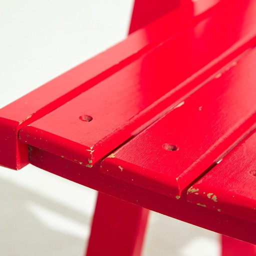 Pair of vintage beechwood foldable chairs by Aldo Jacober for Alberto Bazzani, 1960s